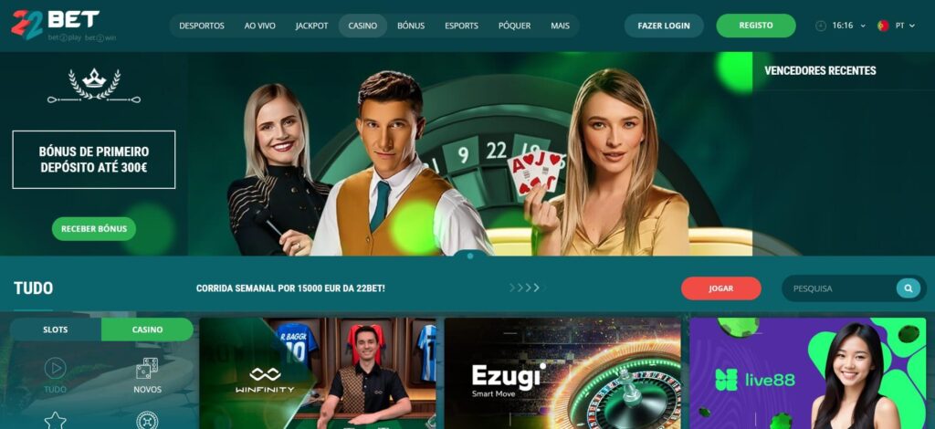22bet Casino: Página inicial
