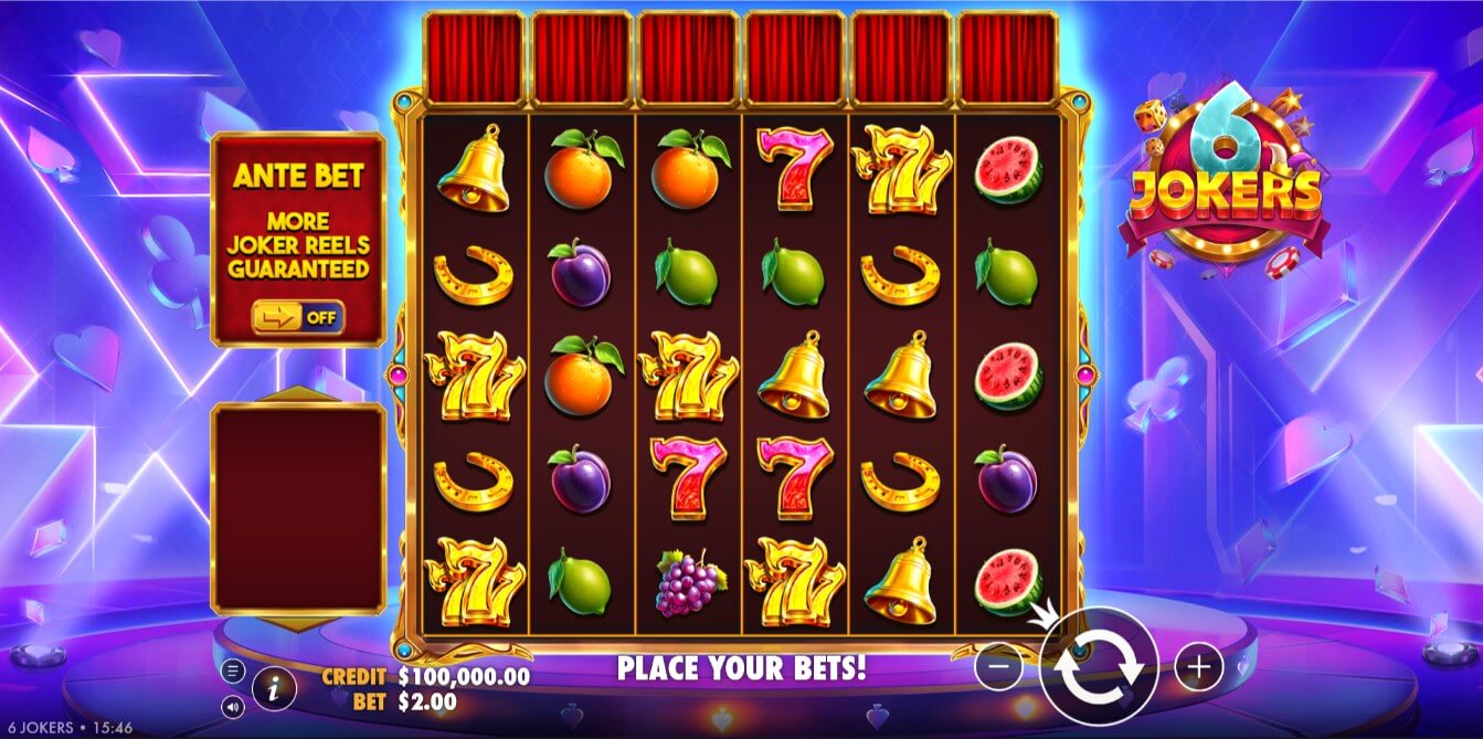 Slot 6 Jokers na Glitch Spin Portugal