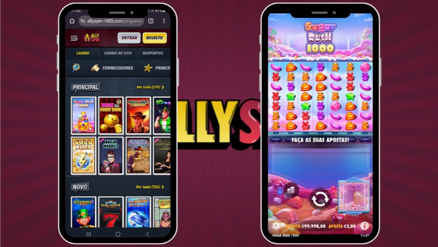 Aplicação móvel da Allyspin Portugal
