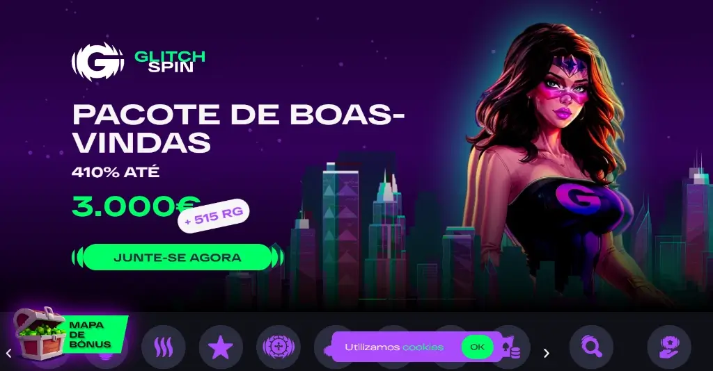 Página inicial da Glitch Spin