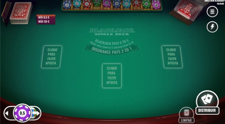 Jogar blackjack no casino da Slott Portugal