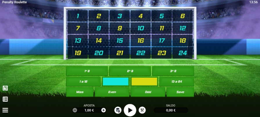 Penalty Roulette na 22bet