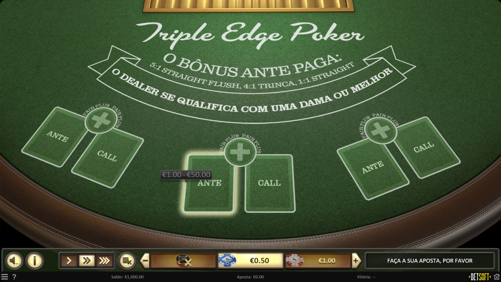 Casino Monro: Jogo Triple Edge Poker