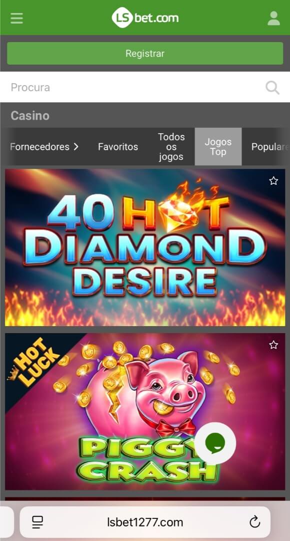 LSBet Aplicação Mobile